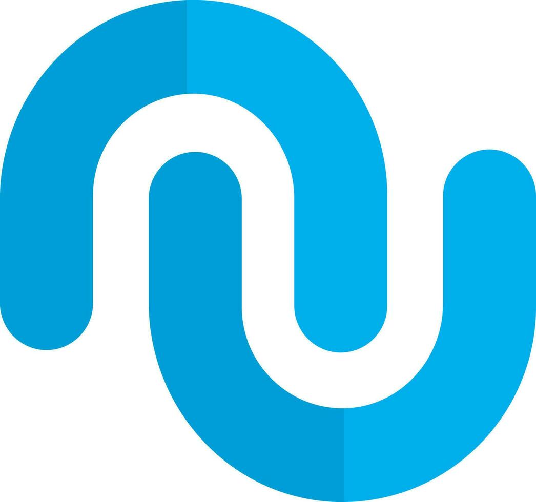 Blue shazam on white background. vector