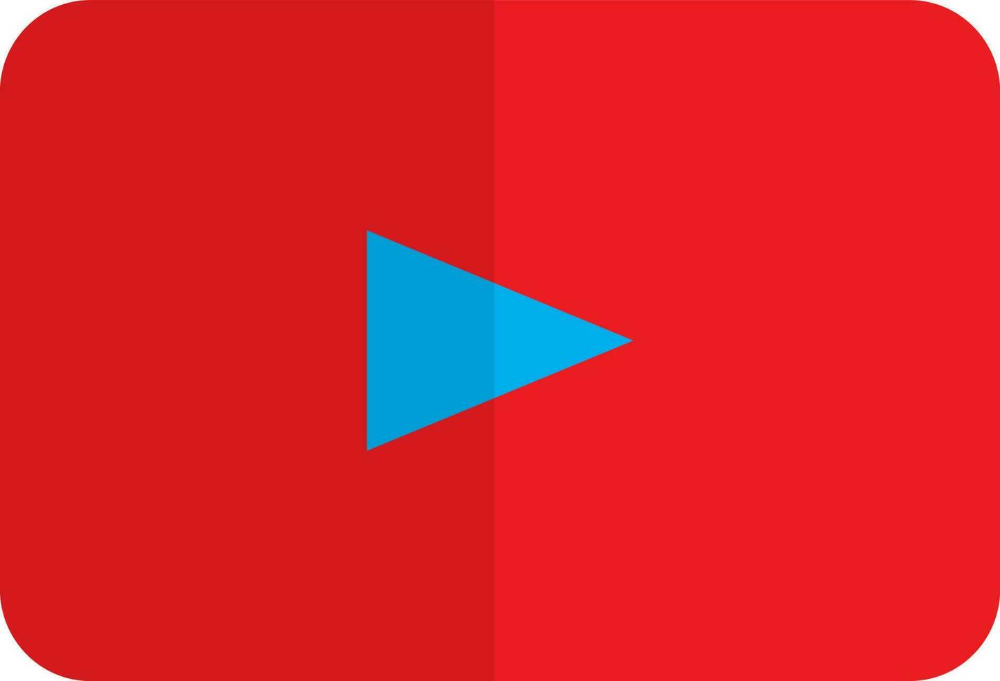 Red and blue isolated youtube logo. vector