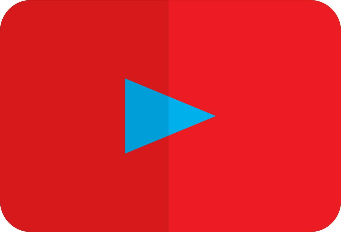 Red and blue isolated youtube logo. vector