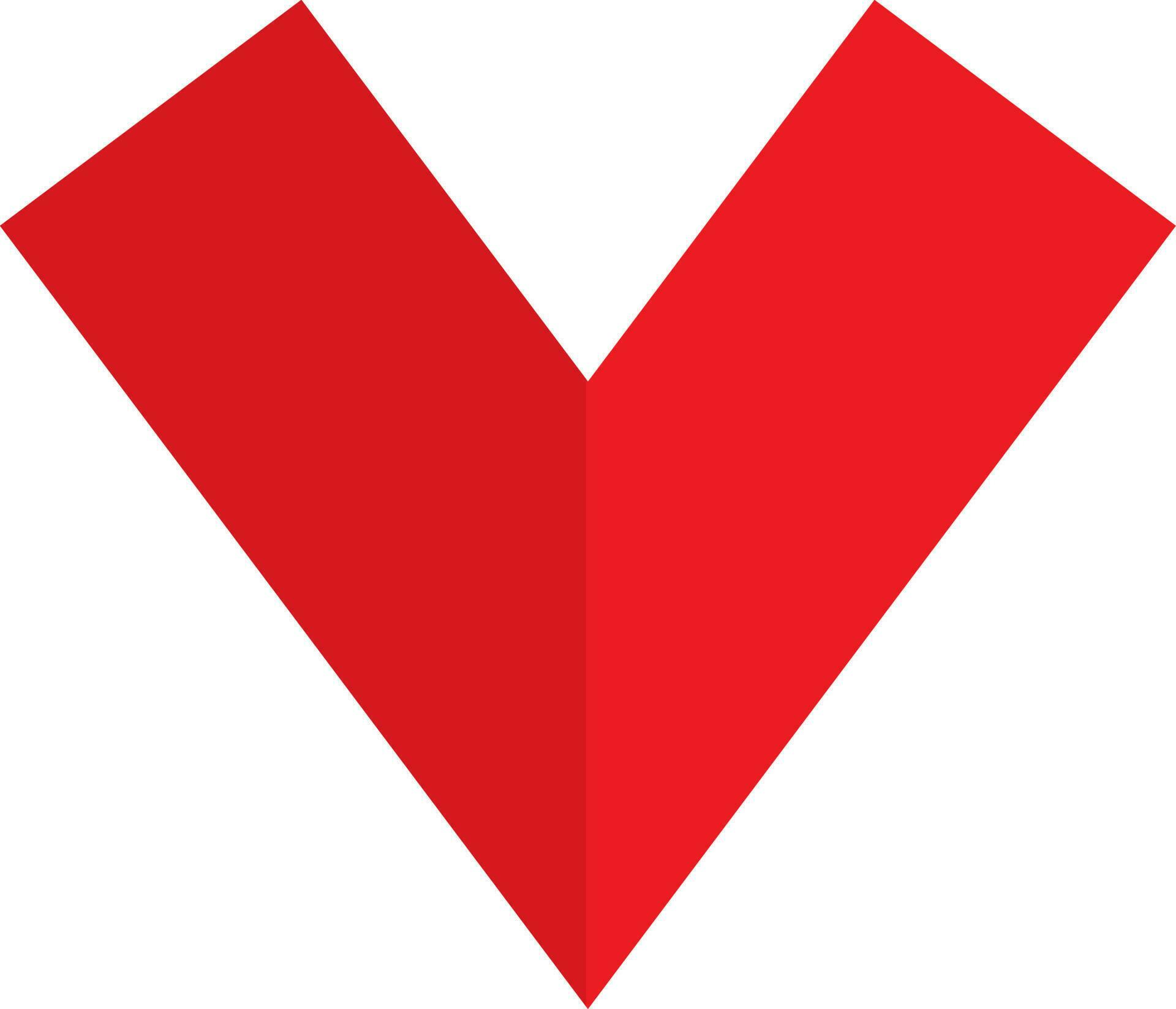 Isolated red V logo on white background. 24225097 Vector Art at Vecteezy