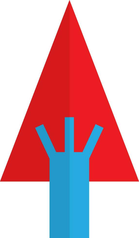 Red and blue forrst in flat style. vector