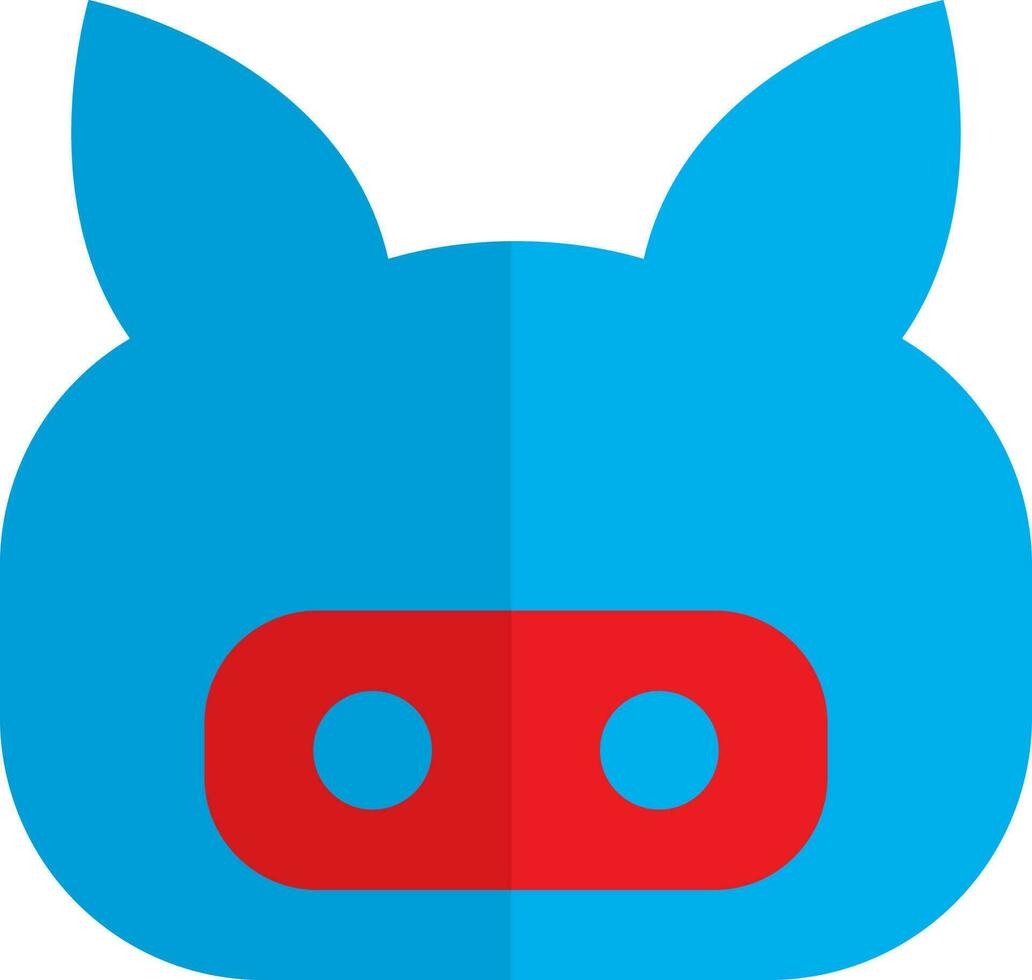 Flat style red and blue github. vector