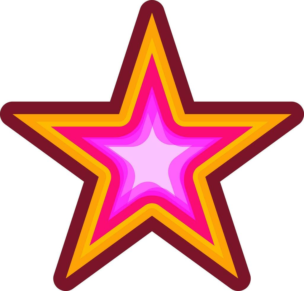 Illustration of colorful star. vector