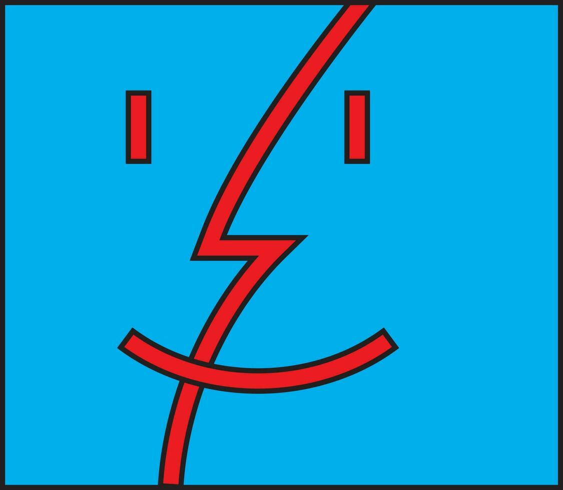 Red and blue finder. vector