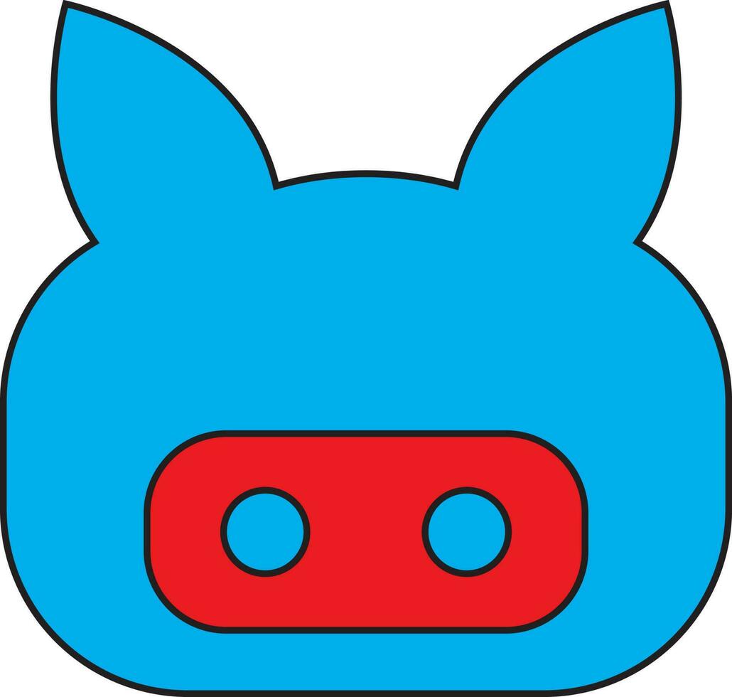 Flat style red and blue github. vector