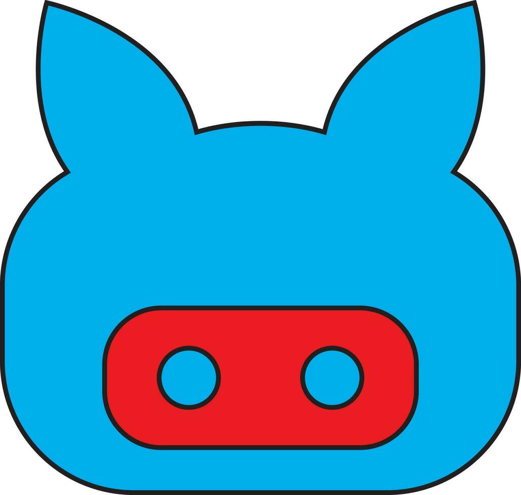 Flat style red and blue github. vector