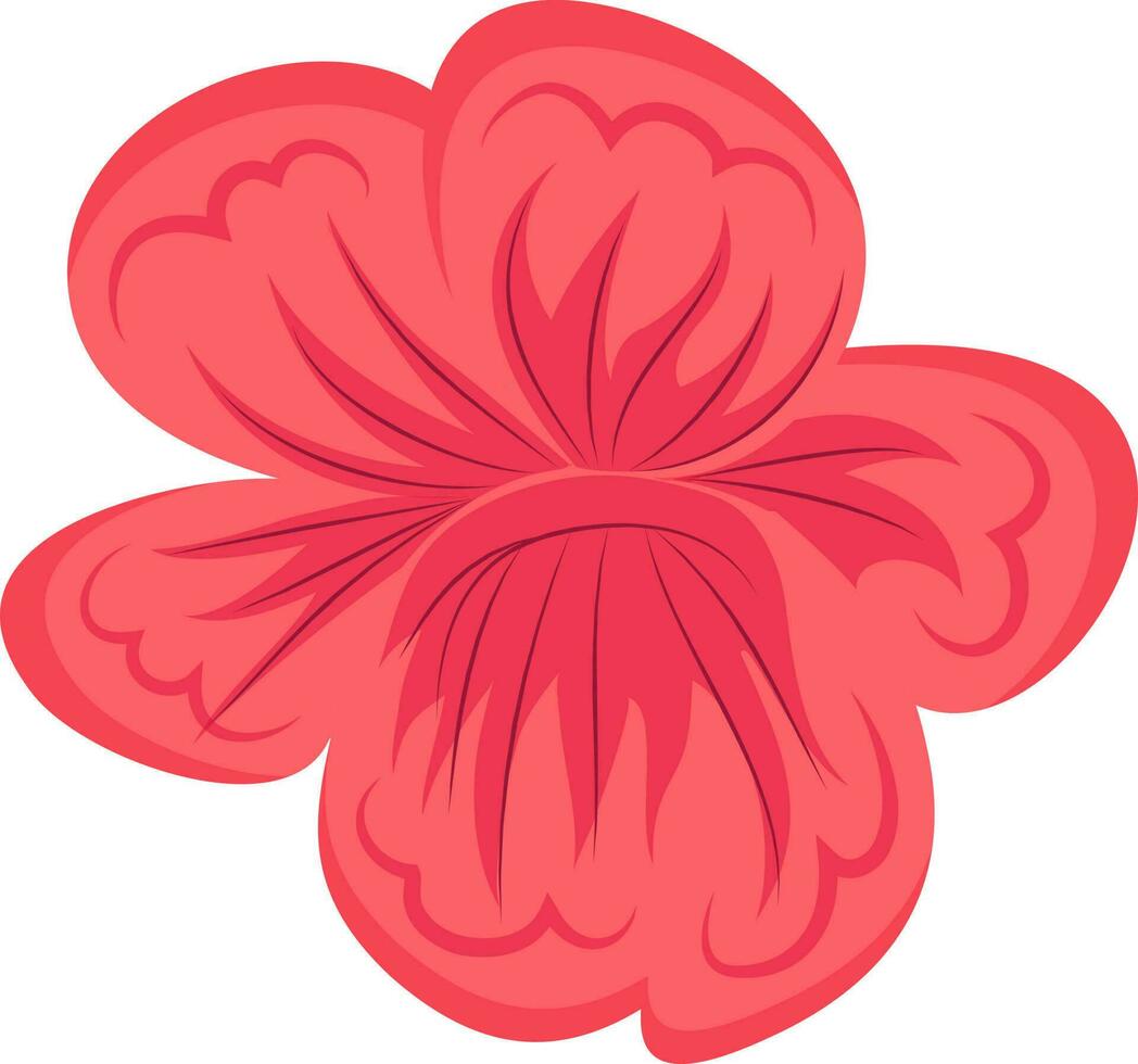 Flat illustration of pink flower design. vector