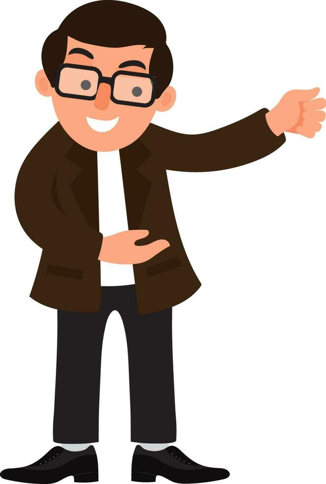 dibujos animados personaje de un empresario. vector