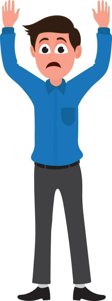 Character of sad businessman. vector