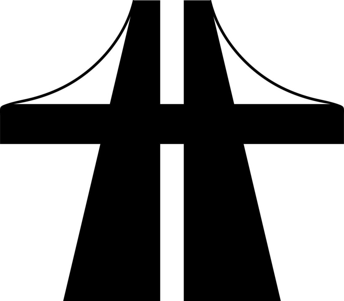 enorme puente pilar icono o símbolo. vector