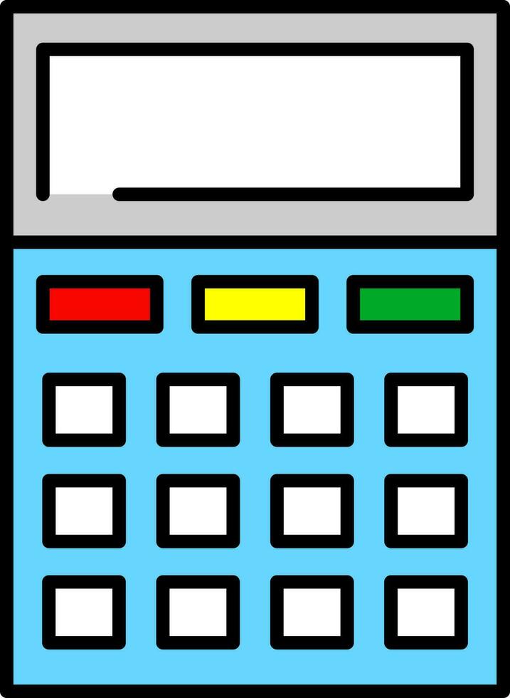 plano ilustración de un calculadora. vector