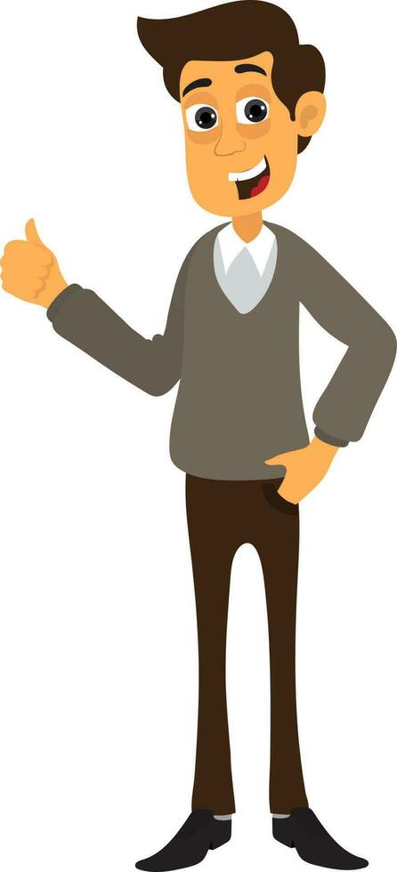 Business man giving presentation. vector