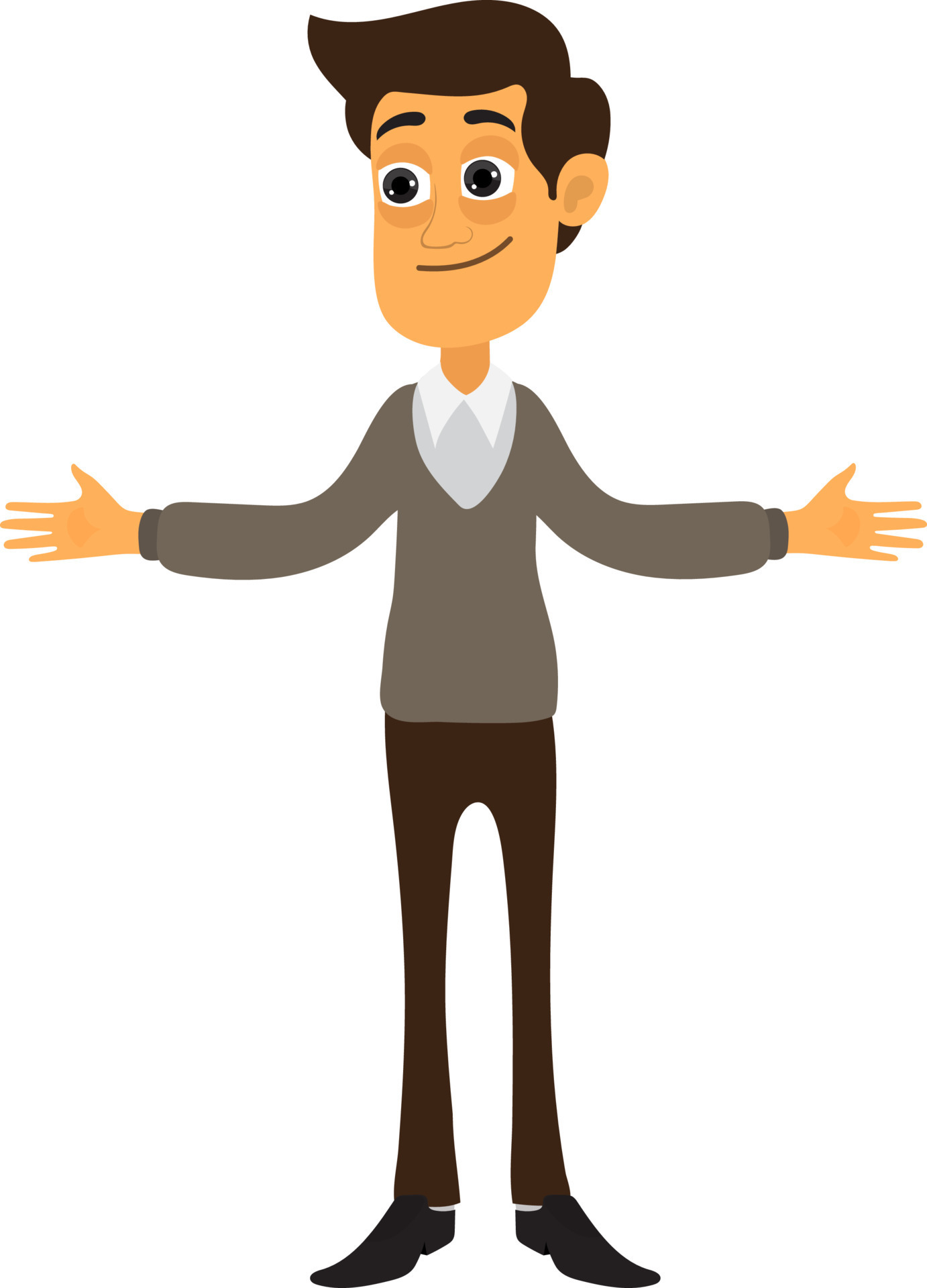 Business man open arms. 24225290 Vector Art at Vecteezy