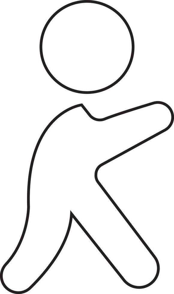 Black line art aim logo on white background. vector