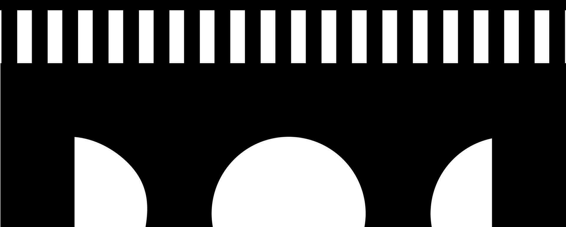Tunnel bridge icon in black color. vector
