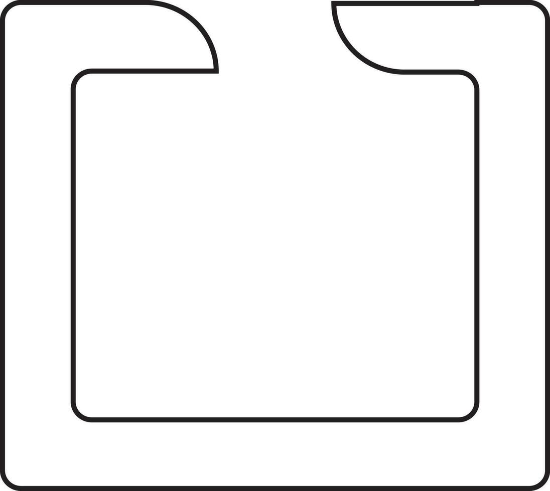 Black line art uber on white background. vector