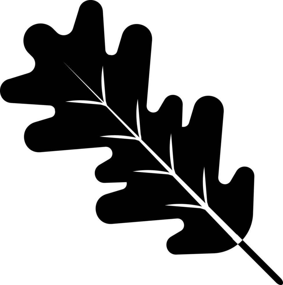 Oak Leaf sign or symbol in flat style. vector