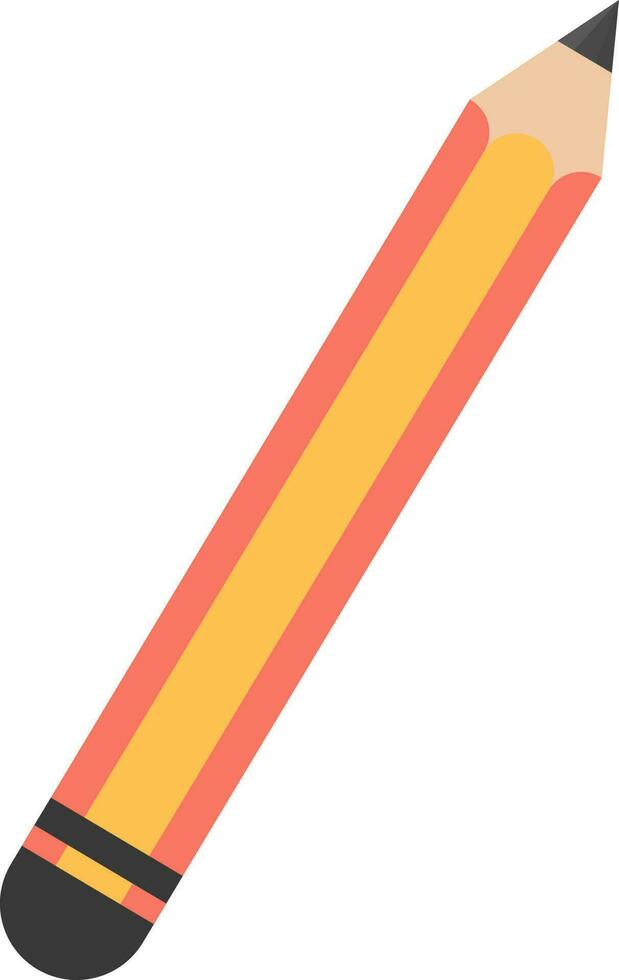 Flat illustration of a pencil. vector