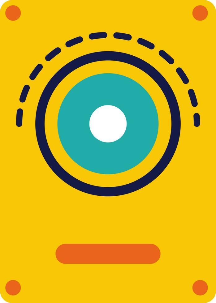 Flat illustration of a hard disk drive. vector