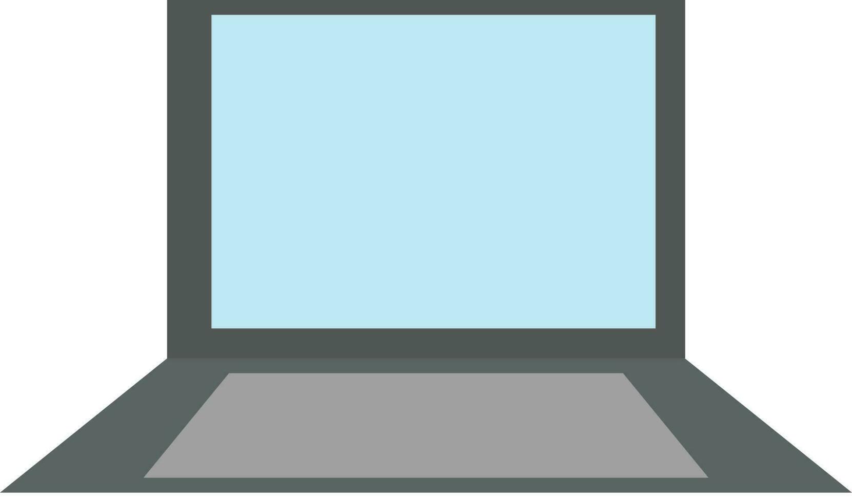Flat illustration of an open laptop. vector
