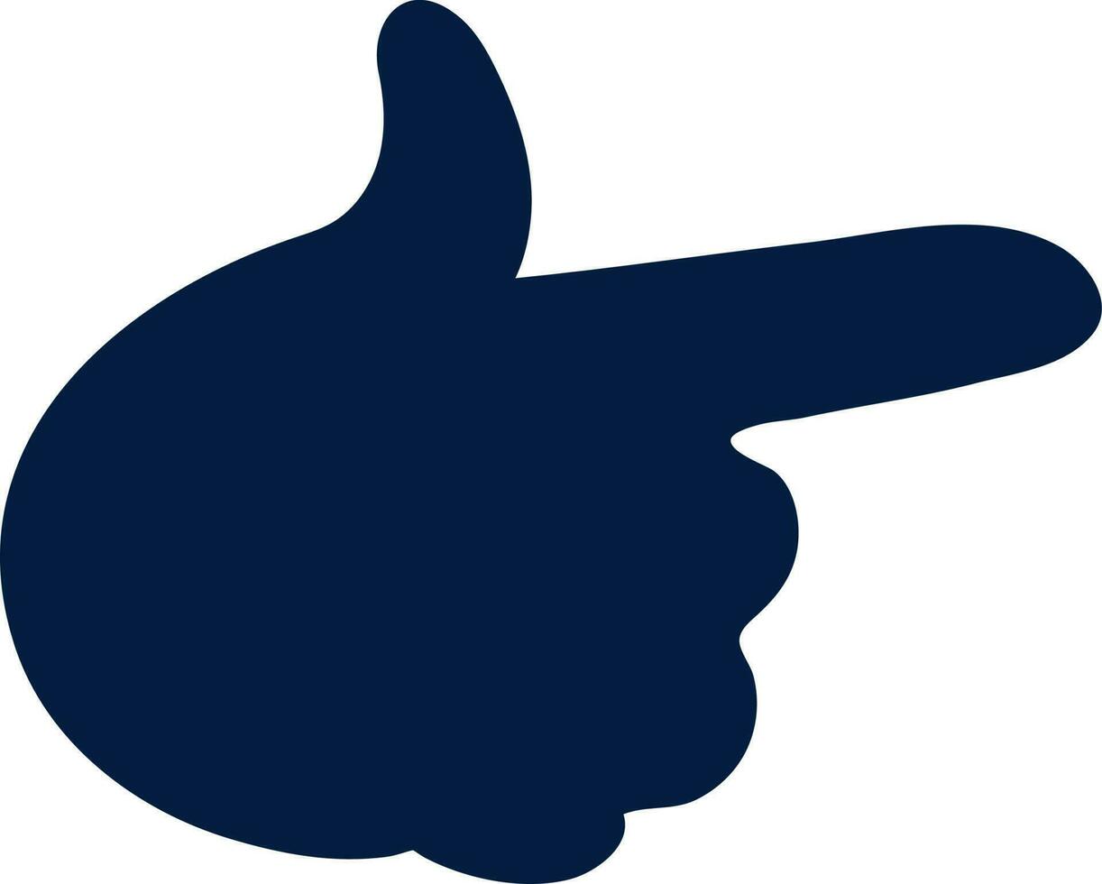 Flat illustration of a pointer hand icon. vector
