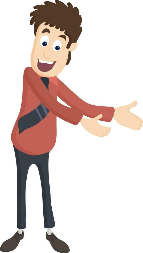 Cartoon character of a cheerful businessman. vector