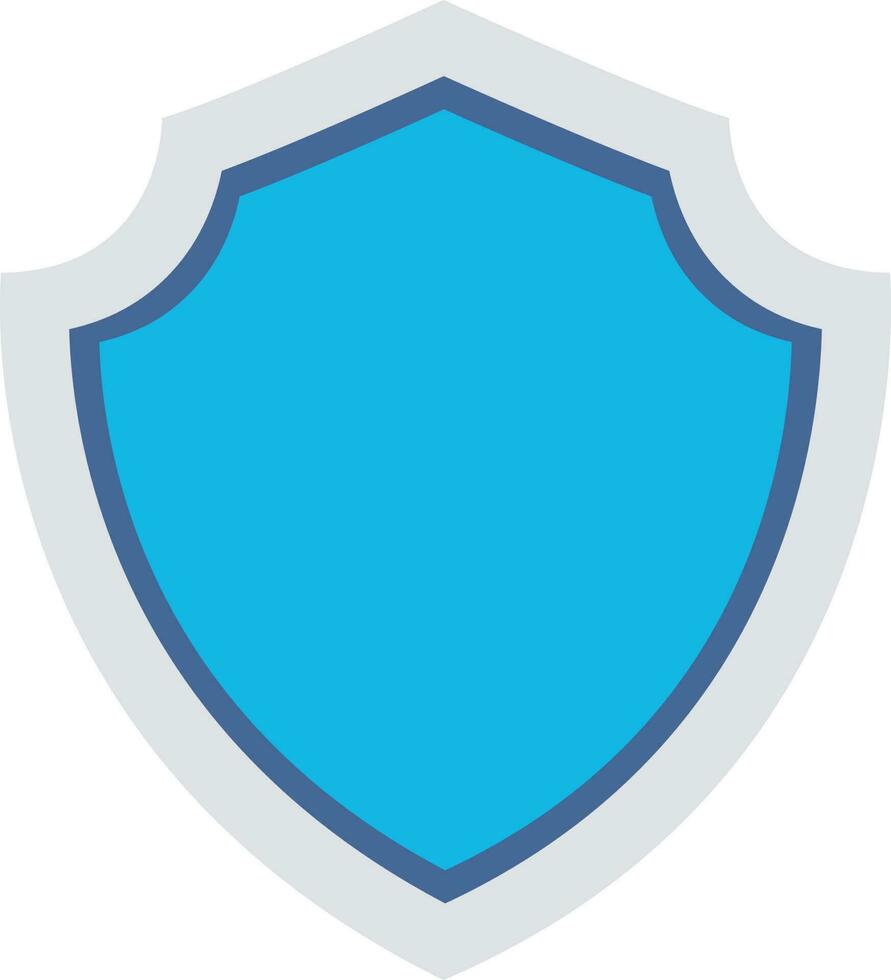 Flat style icon of a shield. vector