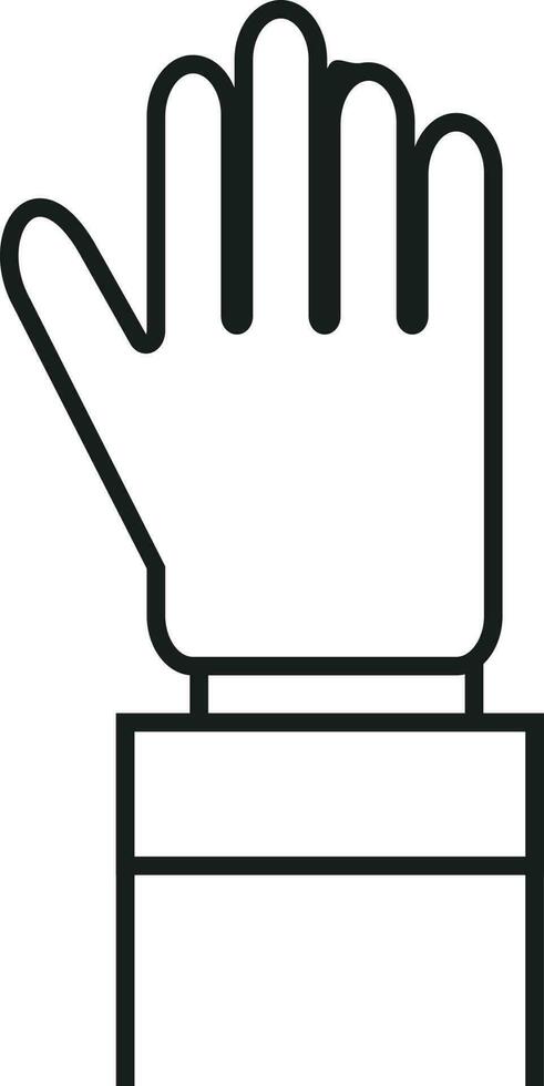 Flat illustration of a hand. vector