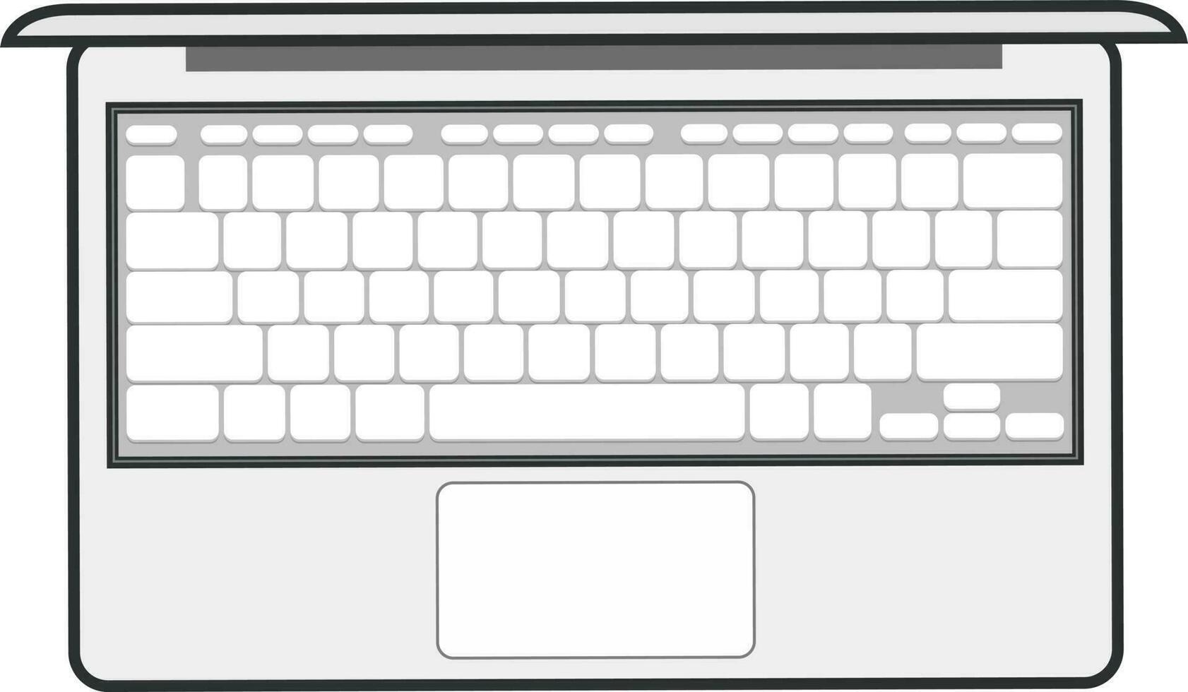 Flat illustration of a laptop. vector