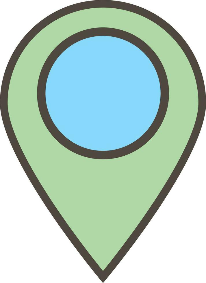 Flat illustration of a map pin. vector