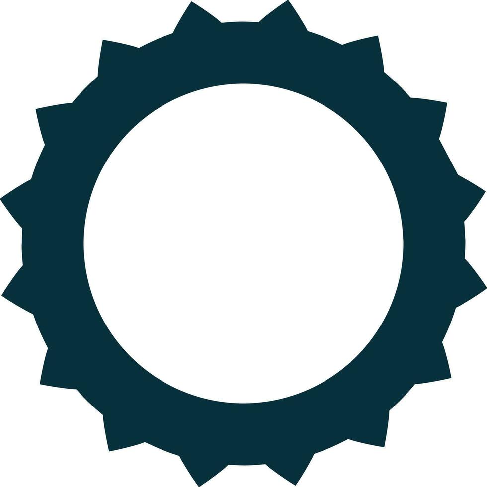 Flat style illustration of a cogwheel. vector
