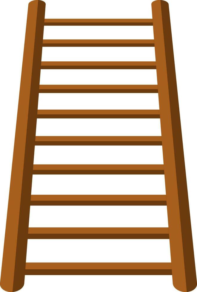 plano estilo icono de un escalera. vector