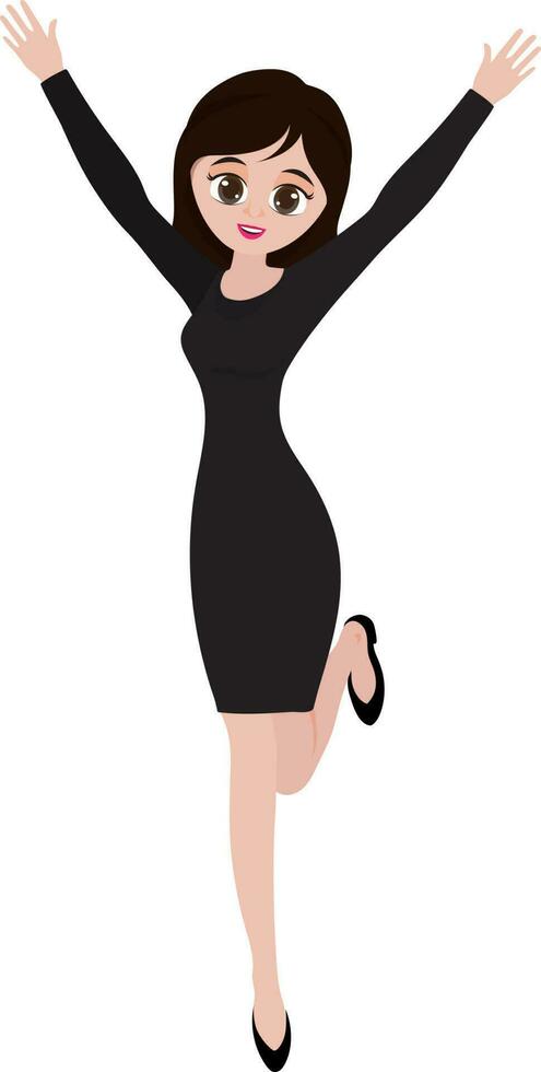 Character of a successful business woman. vector