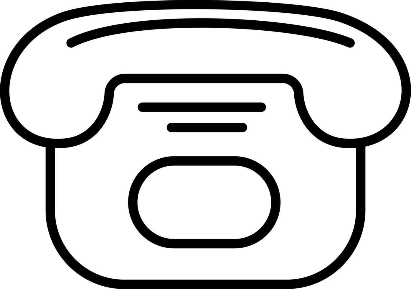 Line art Telephone sign or symbol. vector