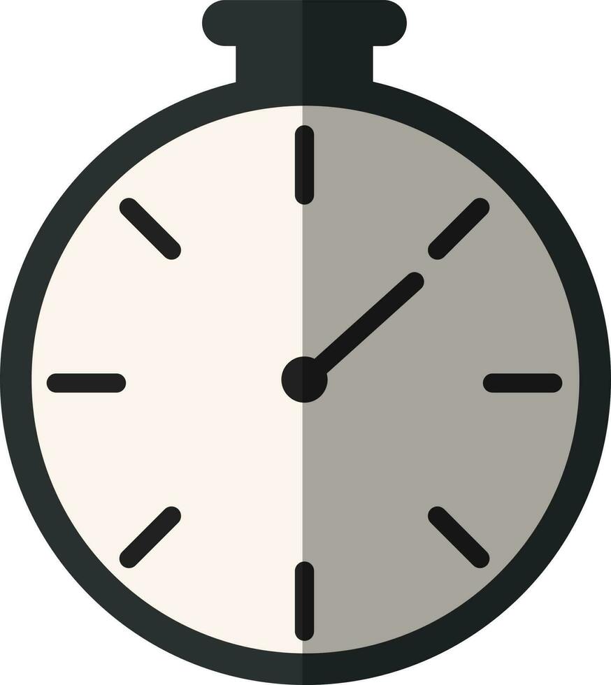 Stopwatch in flat style illustration. vector