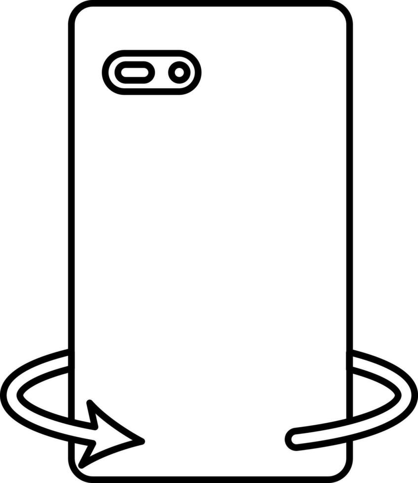 Mobile camera rotate symbol. vector