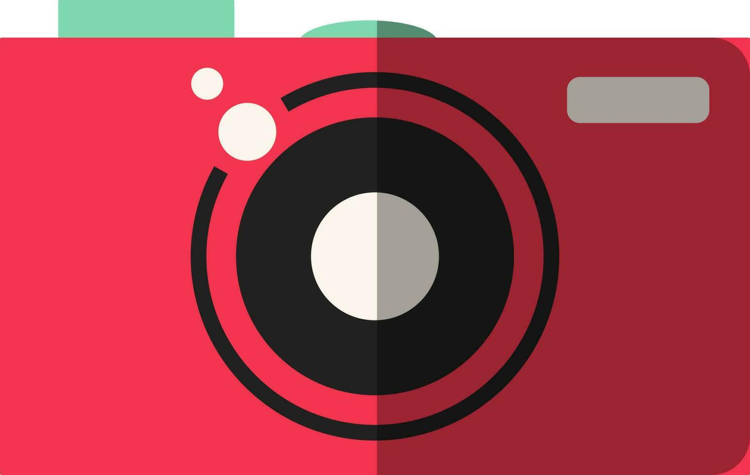 negro y rojo plano estilo cámara icono. vector
