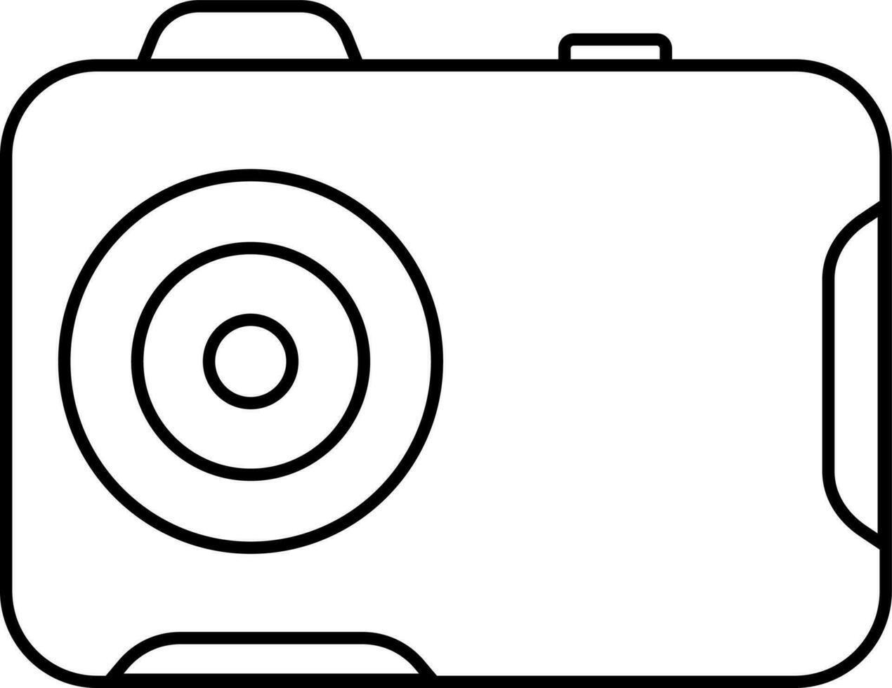 Flat illustration of a camera. vector