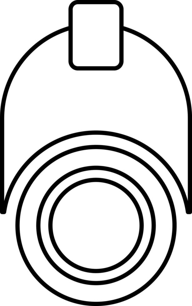 Security cctv camera in flat style. vector