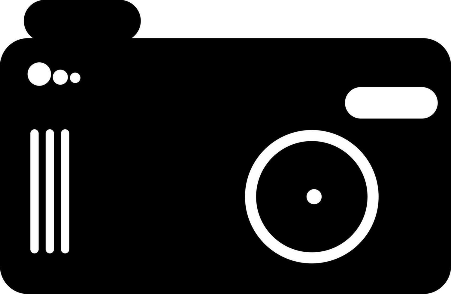 plano estilo ilustración de un cámara. vector