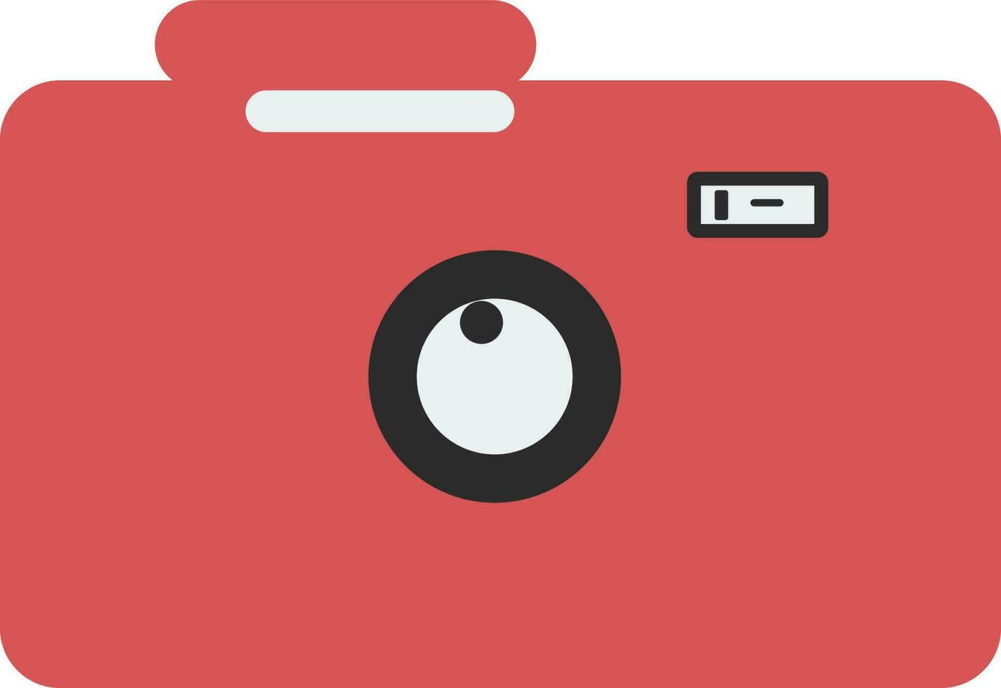 Flat style illustration of a camera. vector
