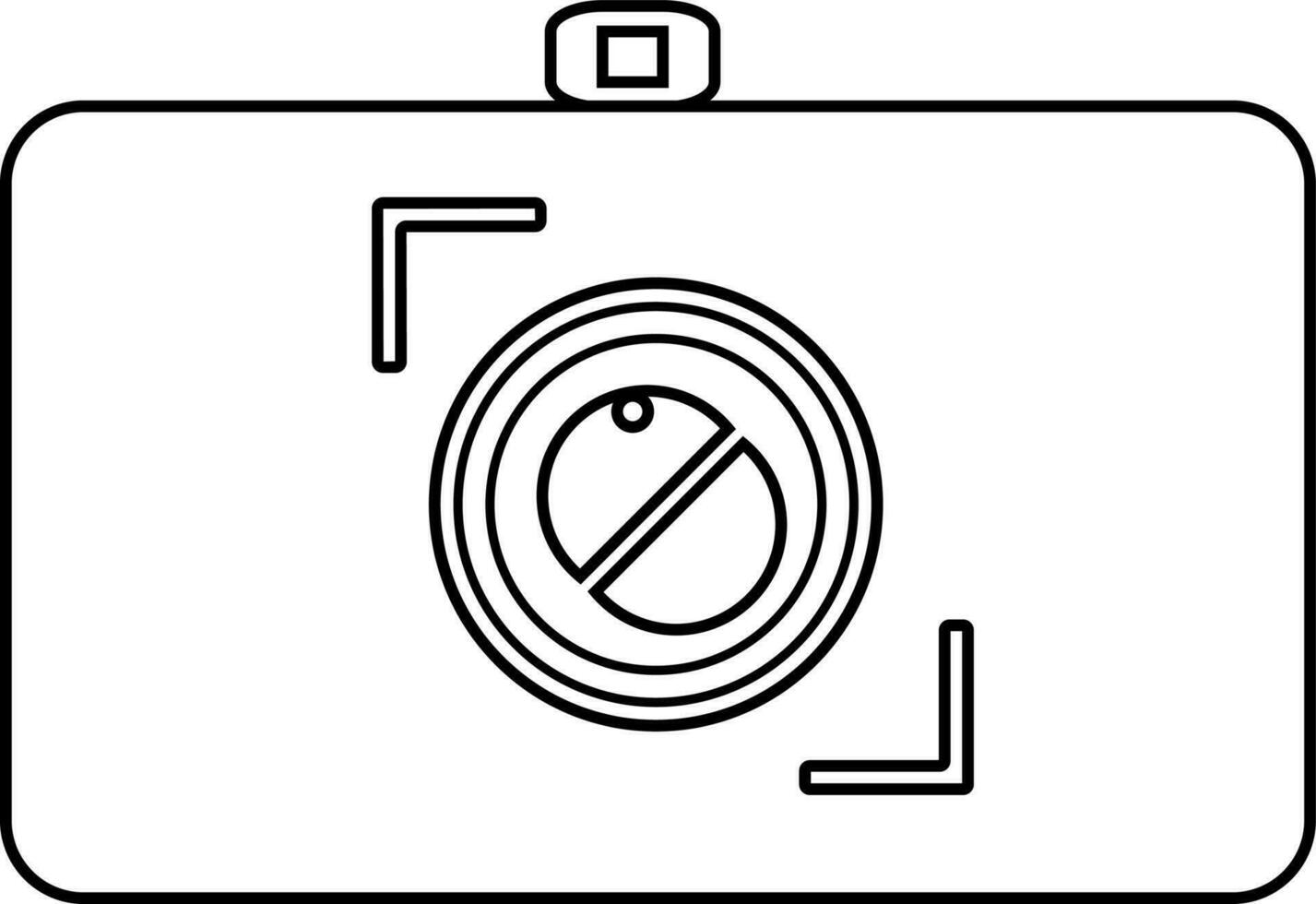 Isolated camera in line art illustration. vector