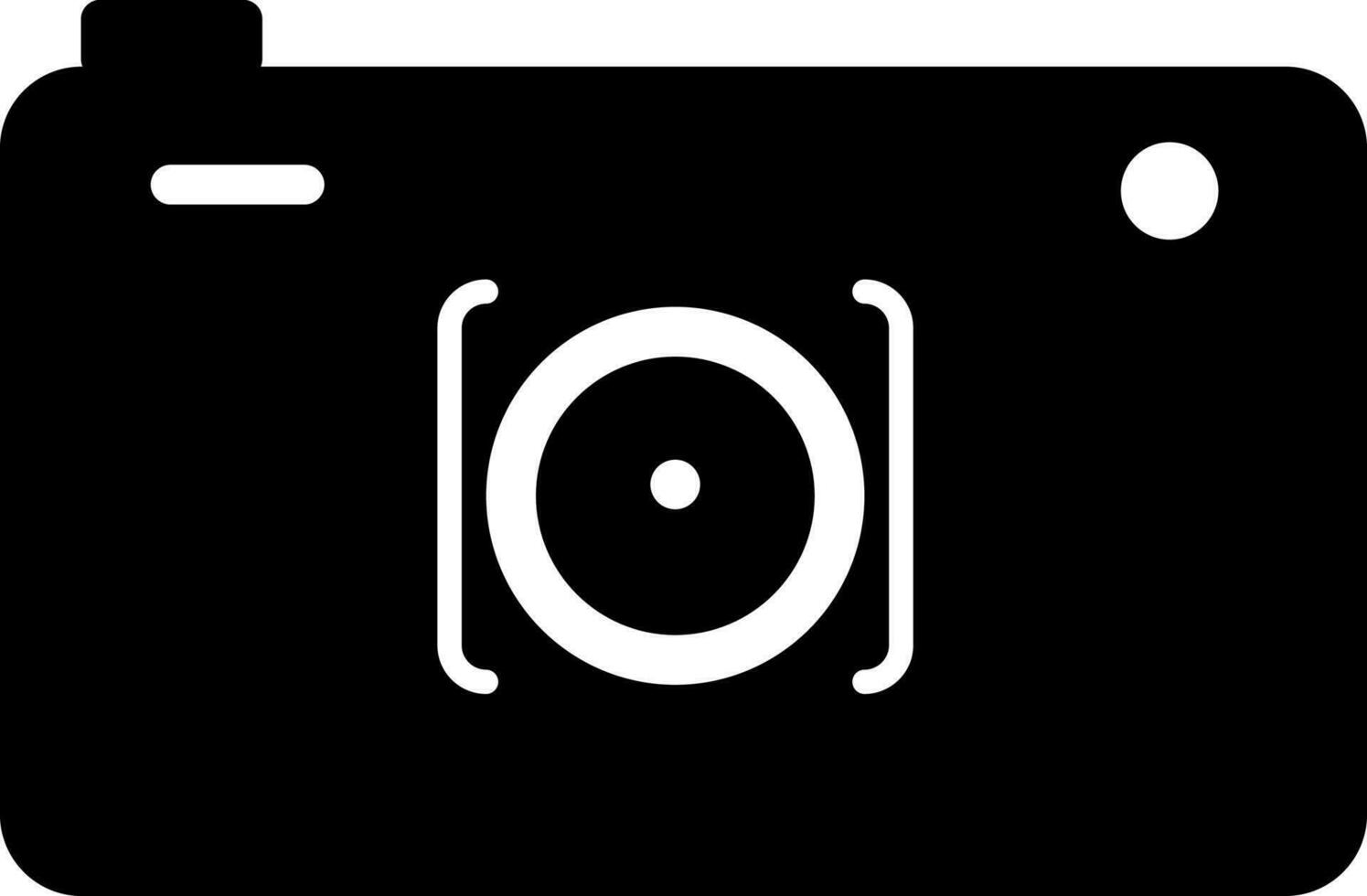 Flat style illustration of a camera. vector