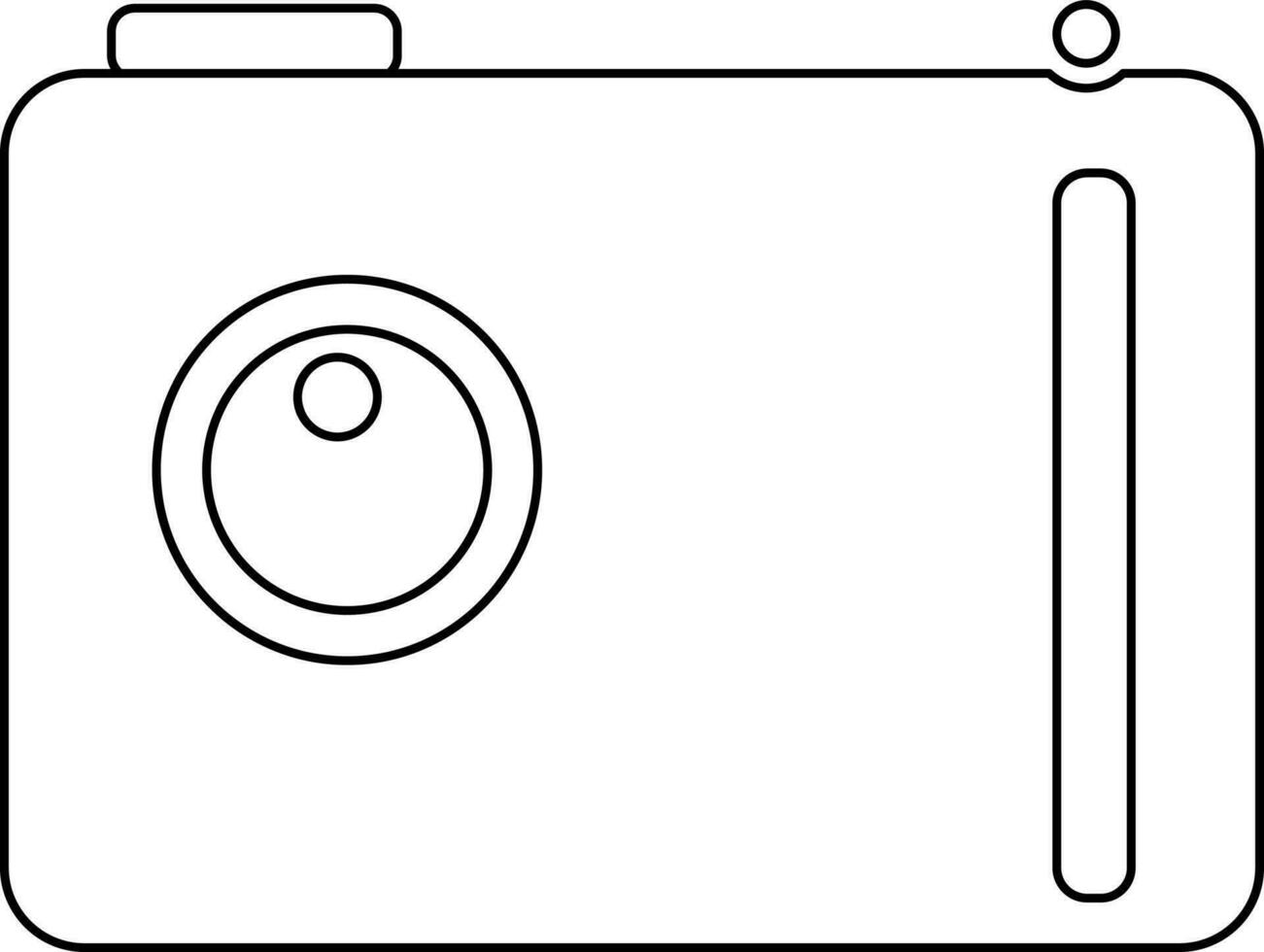 Liine art illustration of a camera. vector