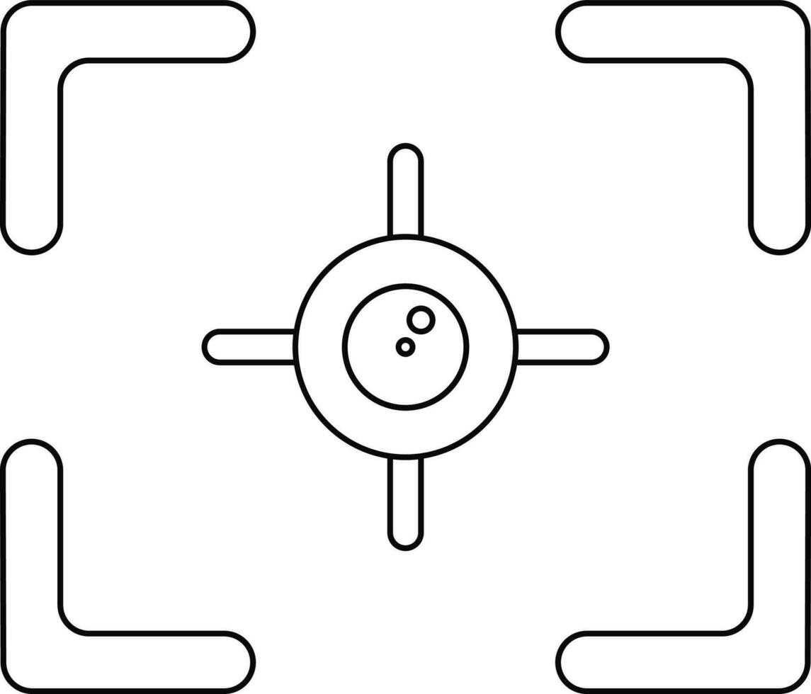 Flat style camera focus icon. vector