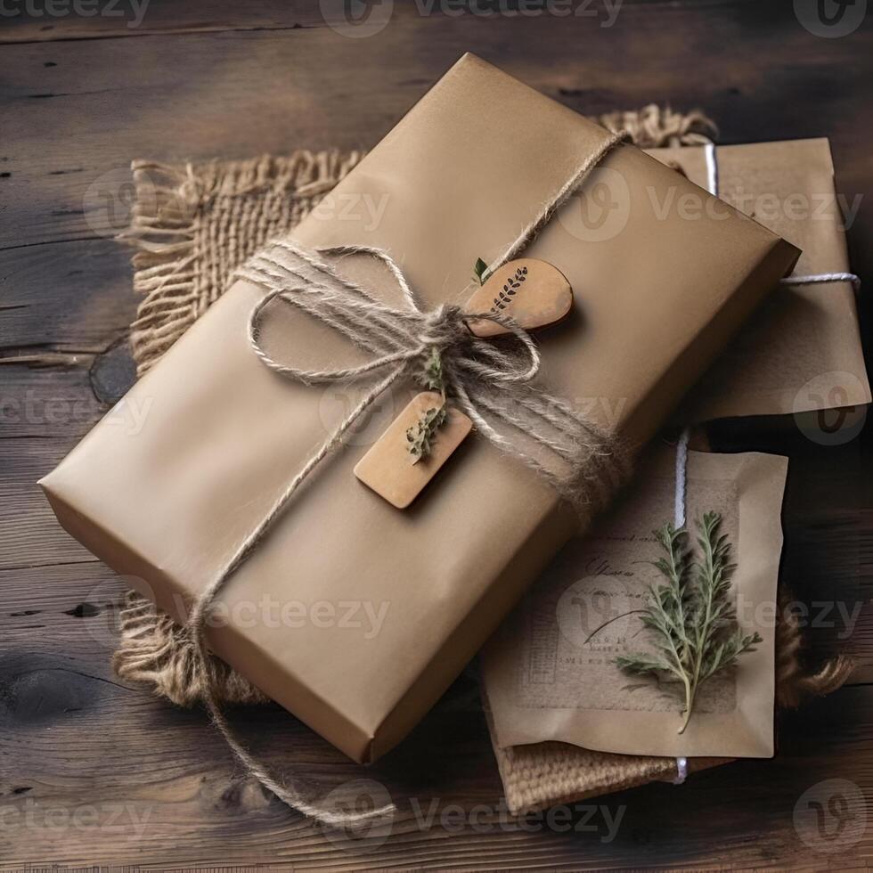 Gift Wrapping Concept Wrapping Paper Rope Tape And Scissors On Beige  Background Top View Handmade Flat Lay Copy Space Stock Photo - Download  Image Now - iStock