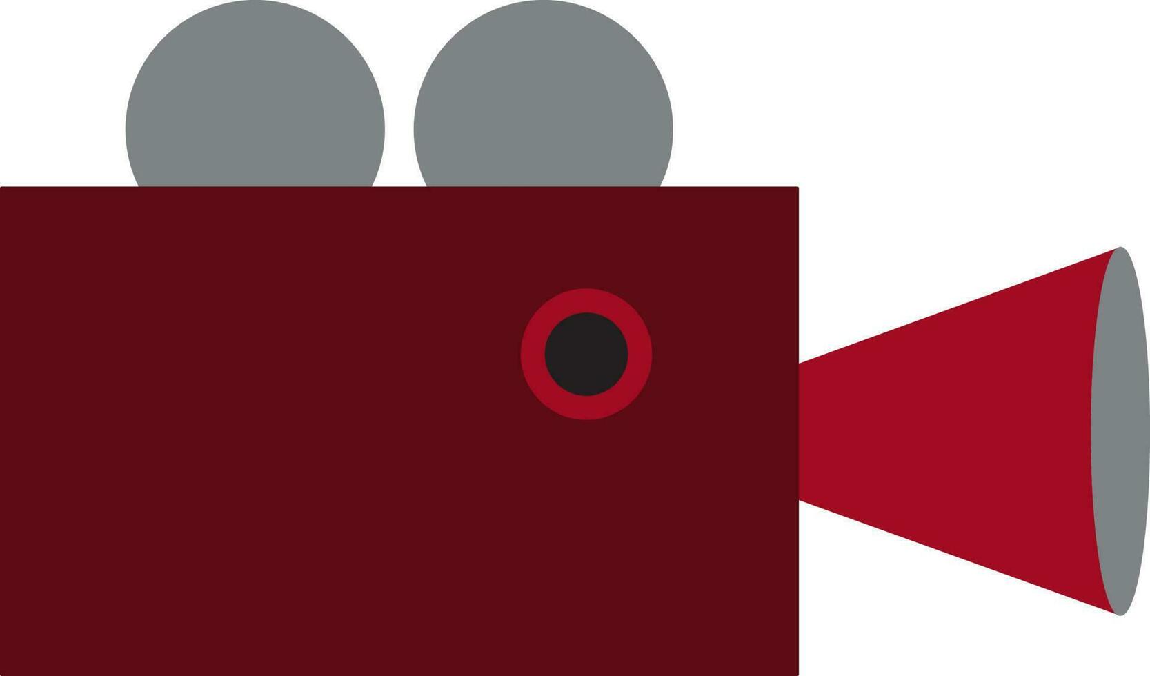 Film camera in red and grey color. vector