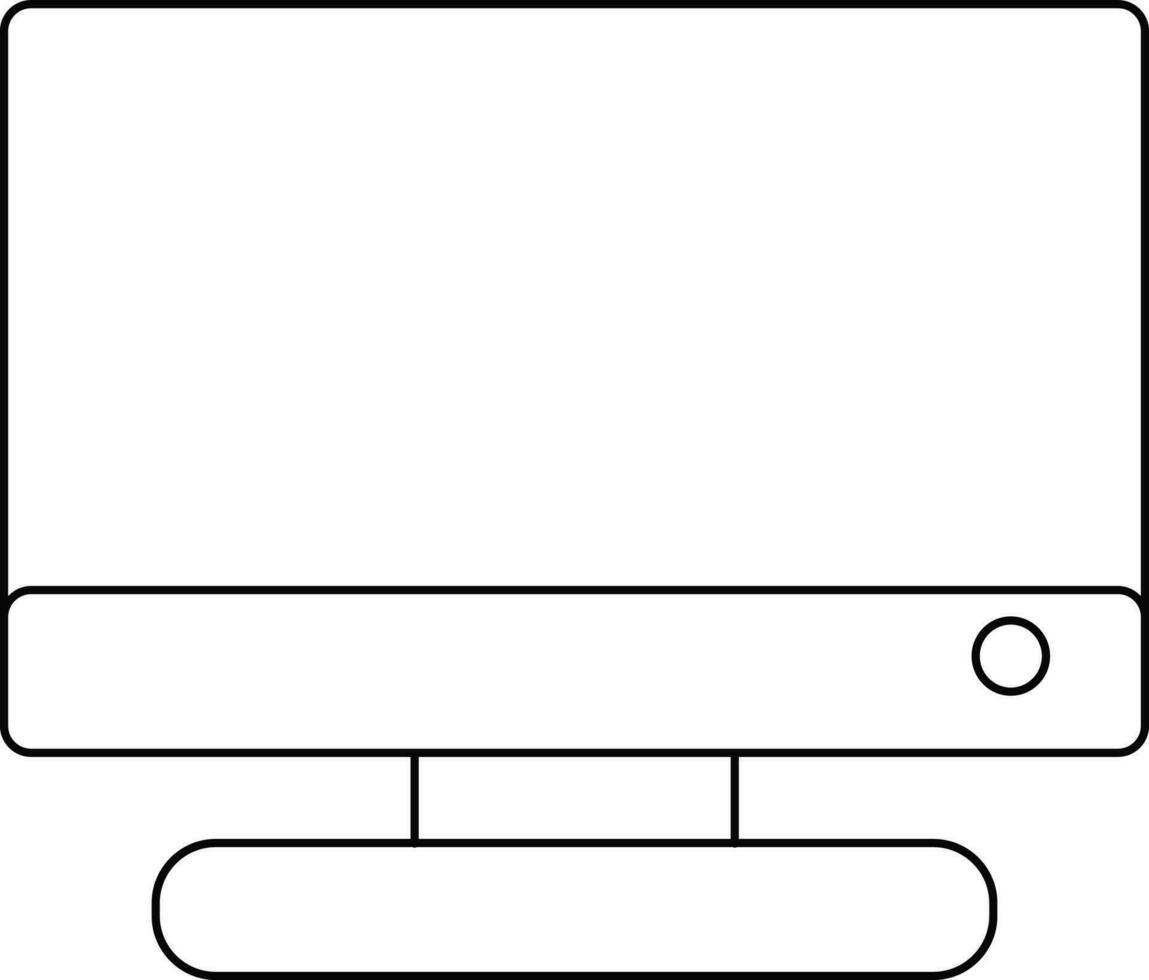 Flat style tv screen icon. vector