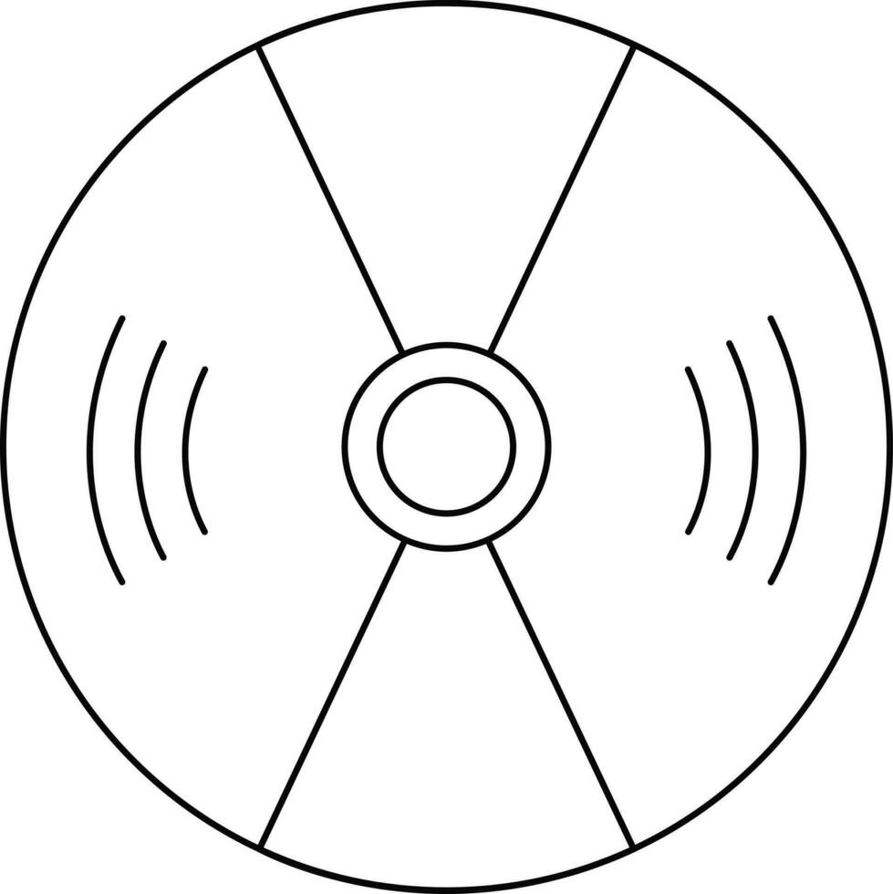 CD made by black line art. vector