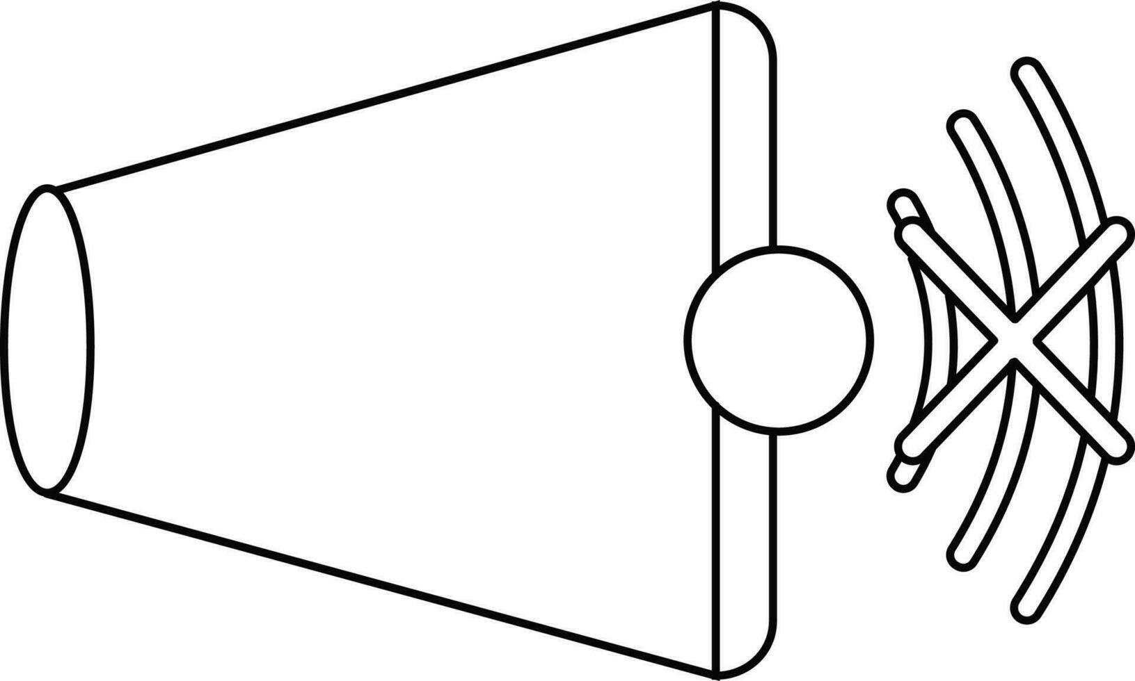 Audio speaker volume made by black line art. vector